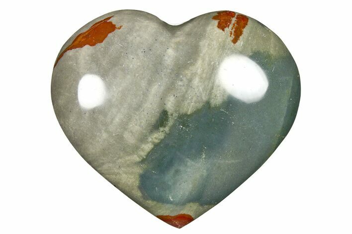 Wide, Polychrome Jasper Heart - Madagascar #277935